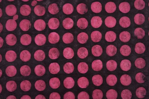Batik pink circles on dark paper