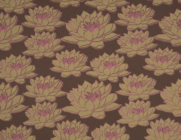 Lotus blossom on brown paper