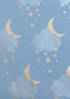 Moon, stars, and cloud paper